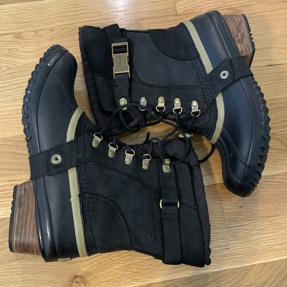 Sorel Women's Leather/Rubber Conquest Carly Short Duck Boots NL1899-010 Size 9 - Picture 2 of 6